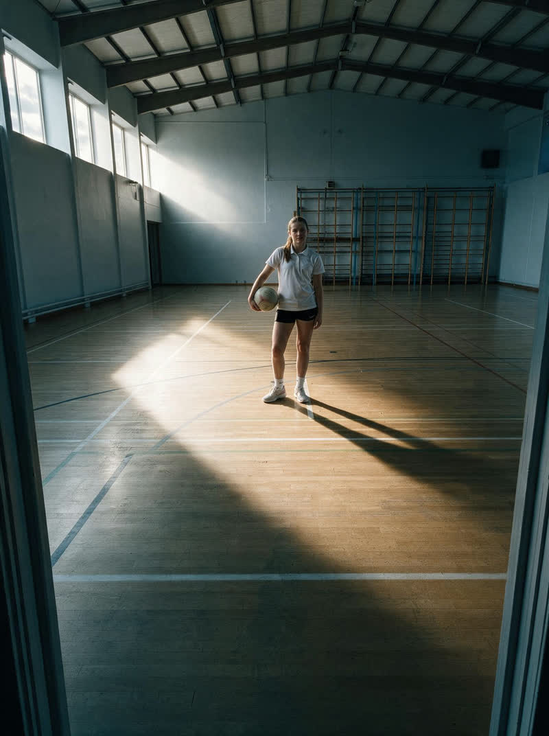 the same hall — sunlight breaks through the high windows
